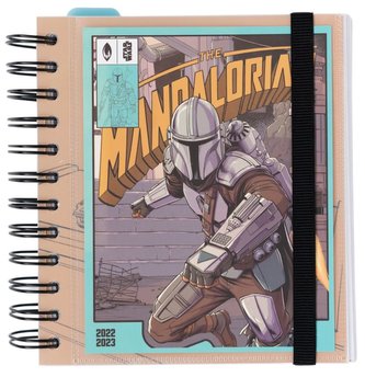 Plánovací denní školní diář 2022/2023 Star Wars|Hvězdné války: TV seriál The Mandalorian se samolepkami, záložkami a obálkou (14 x 16 cm)