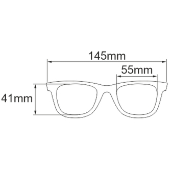 Brýle polarizační černé s modročervenými obroučky