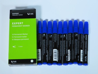 EDU3 Permanentní značkovač klínový, jednotlivé barvy, 10 ks v papírové krabičce Barva: zelená