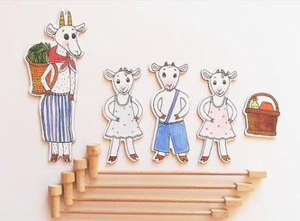 MARIONETINO Komplet Koza s kůzlaty