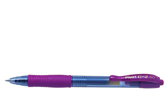 Gelové pero "G-2", bordó, 0,32 mm, stiskací mechanismus, PILOT