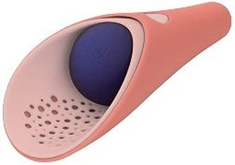 QUUT Cuppi korálově růžová/světle růžová + fialový míček - Lopatka se sítkem a míčkem