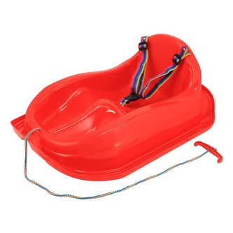 Plastové sáňky s opěradlem Baby Mix MINI červené Plastové sáňky s opěradlem Baby Mix MINI červené