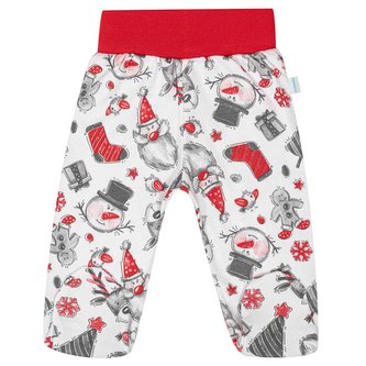 Kojenecké bavlněné polodupačky New Baby Christmas - velikost 56 (0-3m)