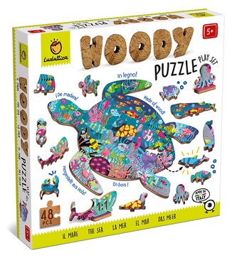 LUDATTICA Moře dřevěné puzzle 48 dílků