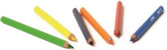 EDU3 Jumbo trojhranné pastelky, tuha 5 mm, jednotlivé barvy, 12 ks v papírové krabičce Barva: neonová zelená