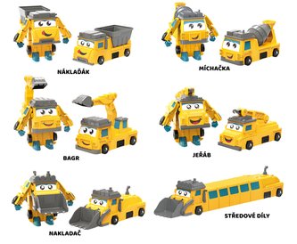 MAGCARS Na stavbě  magnetická stavebnice 15 dílů