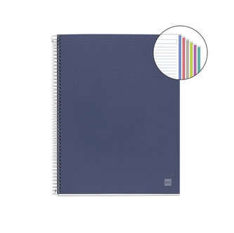 MIQUELRIUS poznámkový blok Nordic NB-6, A5, 120 listů, 90g, linkovaný, PP, transp. modrý