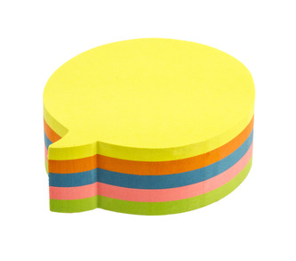 Kores Neonové bločky 70x70mm DIALOGUE tvar bubliny, mix 5 barev