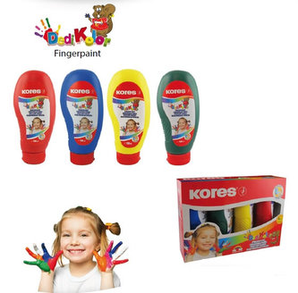 Kores Prstové barvy DEDI KOLOR 150 ml x 4 barvy