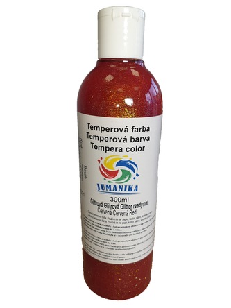 JUMANIKA Tempera glitrová 300 ml Barva: červená