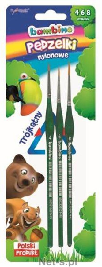 BAMBINO Sada štětců 3 (č. 6, 10, 12 nylon)