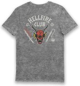Pánské tričko Stranger Things: Klub Hellfire (L) šedá bavlna