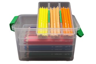 EDU3 Jumbo Aqua trojhranné pastelky P96, tuha 5 mm, 96 ks/12 barev ve školním boxu