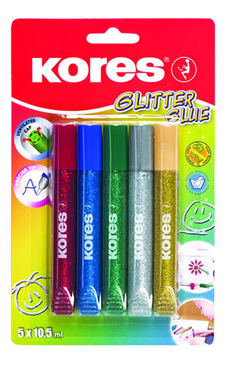 Kores - Kores Glitter glue 5 x 10,5 ml