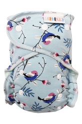 Kalhotková plenka (M) - Ptačí štěbetání PAT, bledě modrý velur