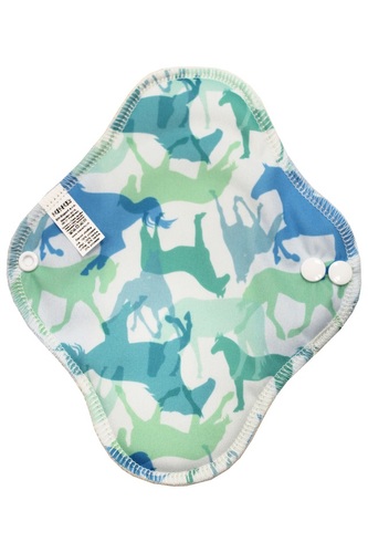 BIO Denní vložka (PUL) - Divocí koně & přírodní bambusovo-biobavlněné froté