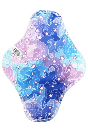 BIO Noční vložka (PUL) - Hvězdné nebe & přírodní bambusovo-biobavlněné froté