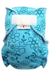 Kalhotková plenka (M) - Modré kytičky SZ, bledě modrý velur