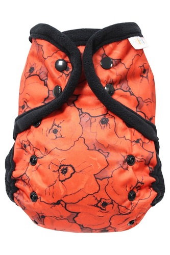 Svrchní kalhotky (XL), bez křidélek - Vlčí máky PAT