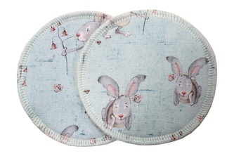 BIO Vložky do podprsenky s GOTS - Králíček na paloučku (biobavlněný úplet)