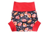 Natahovací svrchní kalhotky PUL - Sedmikrásky v makovém poli__VELIKOST:S (4-7kg)