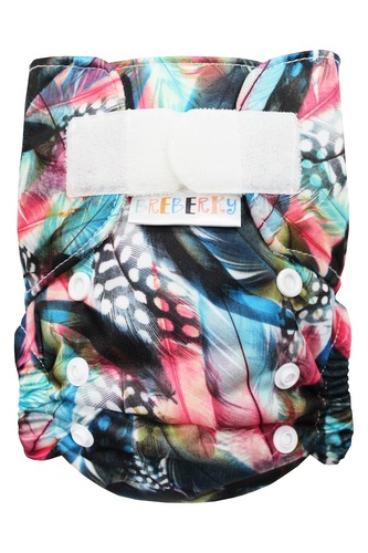 BIO Bambusová kapsová plenka (S) - Kropenatá pírka SZ