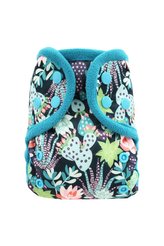 Svrchní kalhotky (S), bez křidélek - Kaktusy a sukulenty PAT, tyrkys