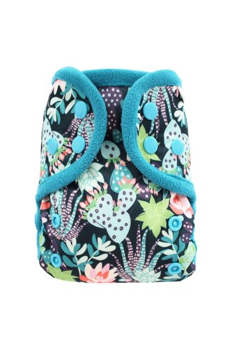 Svrchní kalhotky (S), bez křidélek - Kaktusy a sukulenty PAT, tyrkys