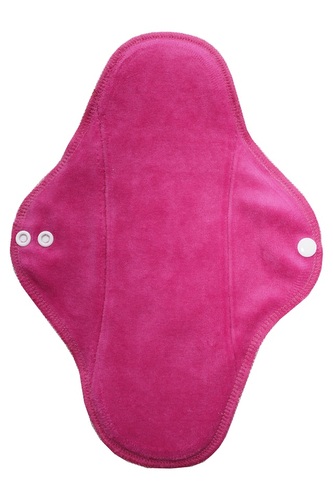 Noční vložka (Bavlněné froté s PUL) - Růžový velur (kojenecký plyš)