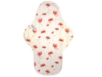 XL vložka (PUL) - Mák ohníček, sv. žlutý velur (kojenecký plyš)