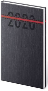 Diář 2020 - Stripes/týdenní/kapesní/červená