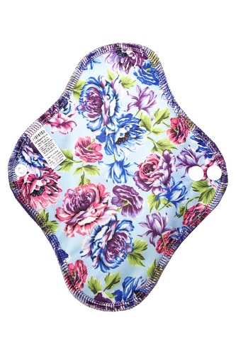 BIO Denní vložka (PUL) - Pivoňky & přírodní bambusovo-biobavlněné froté