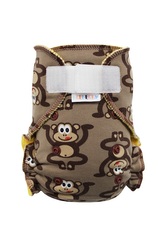 Kalhotková plenka (M) - Opice hnědé SZ, žlutý velur