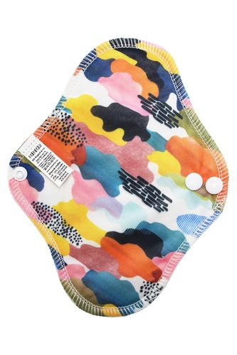 BIO Slipová vložka (PUL) - Malované mraky & přírodní bambusovo-biobavlněné froté