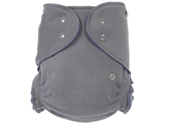 Fleecové svrchní kalhotky (M) - Šedé PAT, modrý vnitřek