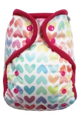 Svrchní kalhotky (M) - Duhová srdíčka PAT