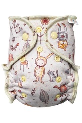 BIO Kalhotková plenka s GOTS (S) - Vlk a přátelé PAT
