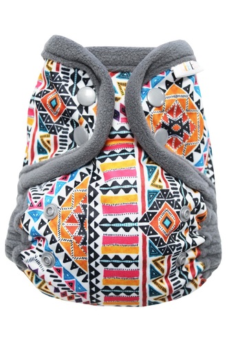 Svrchní kalhotky (S), bez křidélek - Indiánské ornamenty PAT