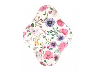 Denní vložka (Bavlněné froté s PUL) - Šeřík a mák (bavlněný úplet)