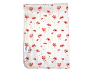 Přebalovací podložka (PUL) - Mák ohníček, šedý velur