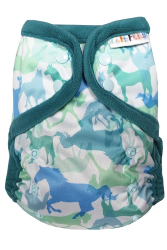 Svrchní kalhotky (XL), bez křidélek - Divocí koně PAT