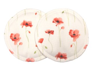 BIO Vložky do podprsenky - Mák ohníček (PUL)