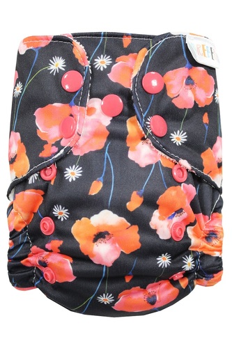 BIO Bambusová kapsová plenka (S) - Sedmikrásky v makovém poli PAT