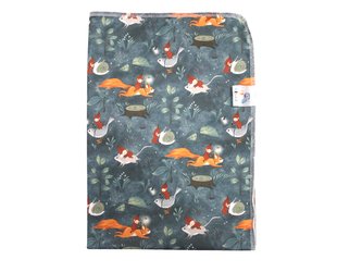 Přebalovací podložka (PUL) - Lesní skřítek, šedý velur