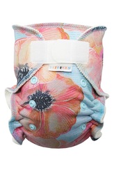 BIO Kalhotková plenka s GOTS (S) - Akvarelové květy SZ