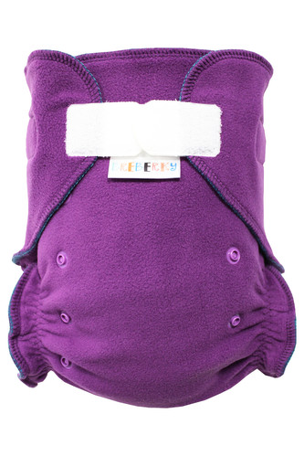 Fleecové svrchní kalhotky (M), bez křidélek - Fialové SZ