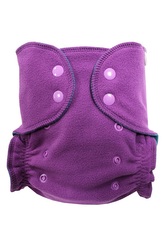 Fleecové svrchní kalhotky (S), bez křidélek - Fialové PAT
