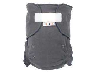 Fleecové svrchní kalhotky (M) - Šedé SZ, modrý vnitřek