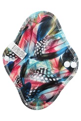 Slipová vložka (PUL) - Kropenatá pírka, růžový velur (kojenecký plyš)